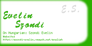 evelin szondi business card